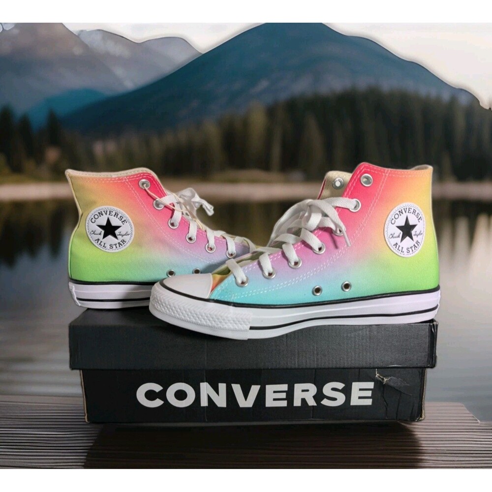CONVERSE CHUCK TAYLOR ALL STAR HI-TOP RAINBOW 🌈 SNEAKERS W8-M6 NEW IN BOX